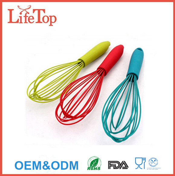 Premium Silicone Whisk,Balloon Whisk,Wire Whisk, Egg Frother