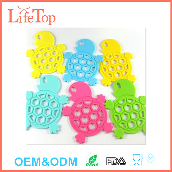 Cute Silicone Tortoise Shape Pot Holder Mat Trivet Cups,Spoon Rest