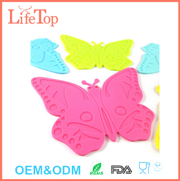 Non-Slip Butterfly Silicone Mats Tableware Coasters Pad