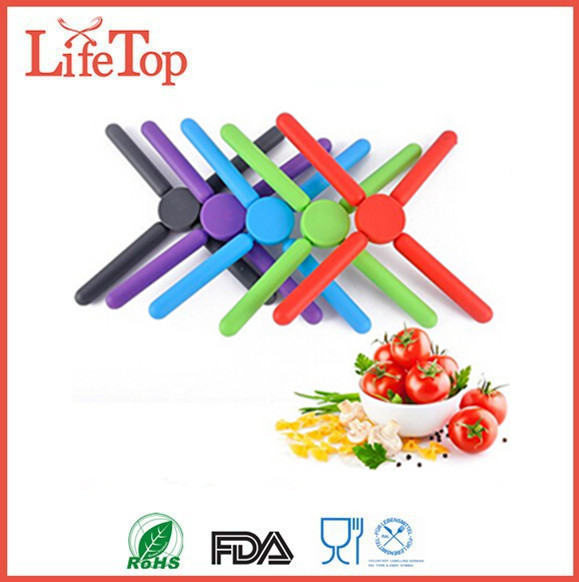Foldable Silicone Trivet Silicone Holder for Pot, Pan