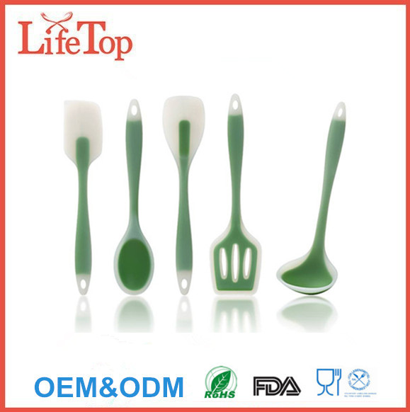 Premium Silicone Kitchen Utensil Set Spatula Utensil Set - 5 Pieces