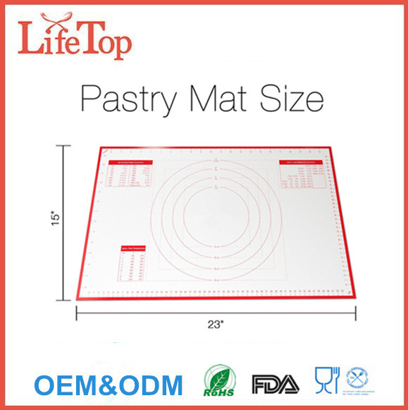 Non Stick Non Skid Pastry-Mat with Measurements, 25x15 Inches