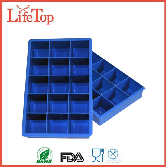  15 Cavity Silicone Ice Cube Tray Molds Candy Mold Cake Mold 