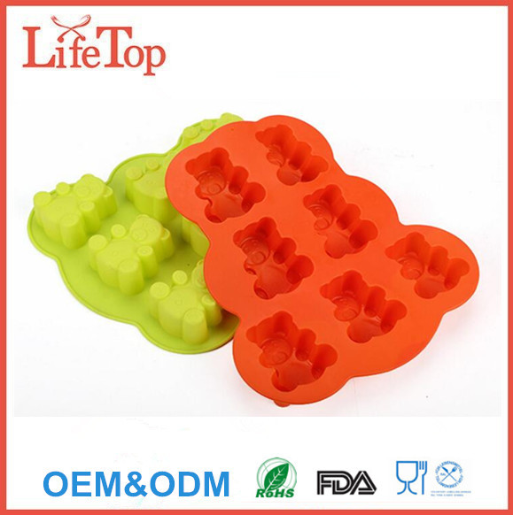 Premium Silicone Novelty Bear Cake Pan Dessert Salad Mold 