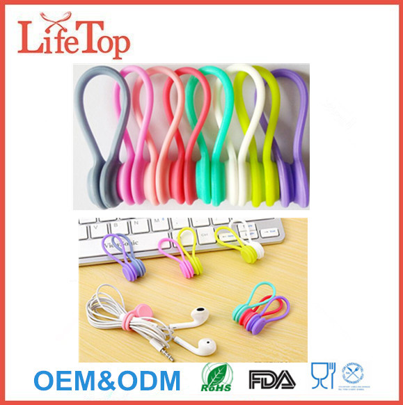 Reusable Magnetic Silicone Cable Tie 