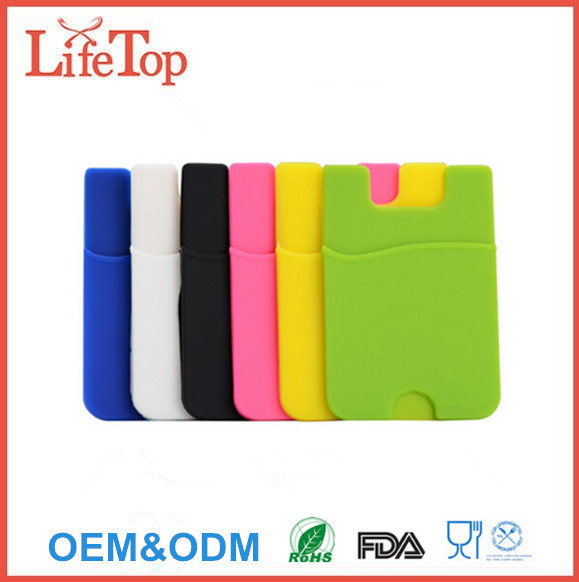 3M Adhesive Card Sleeve Silicone Card Pouch for Cellphone