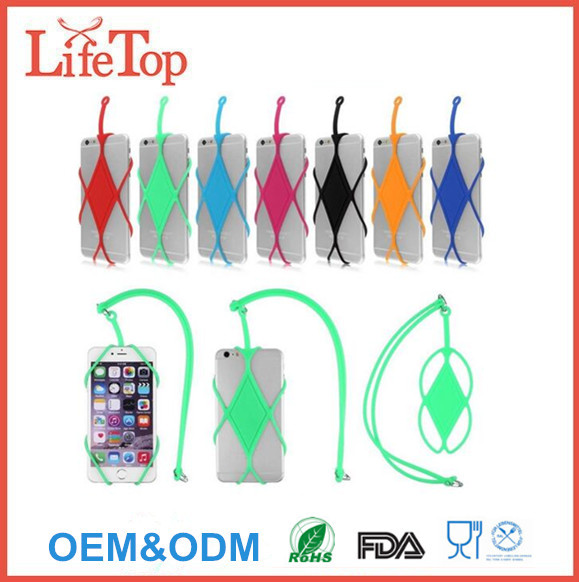 Silicone Phone Case Holder Sling Lanyard Necklace Wrist Strap