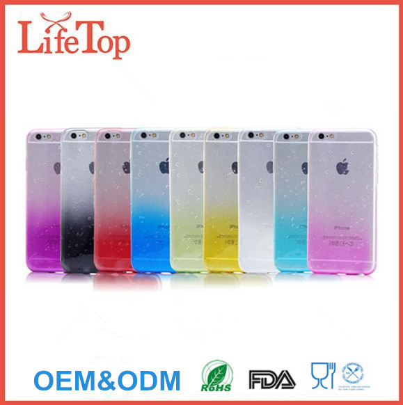 Colorful Silicone Gradient Waterdrop Raindrop Soft TPU Soft Cover