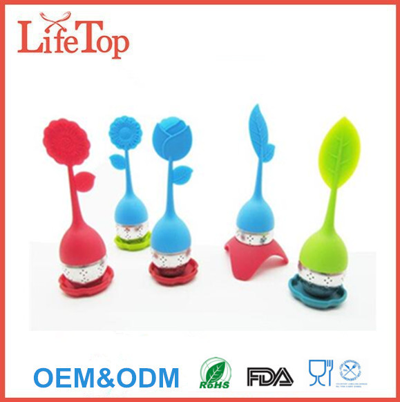 Silicone Top Steel Base Leaf Tea Infuser