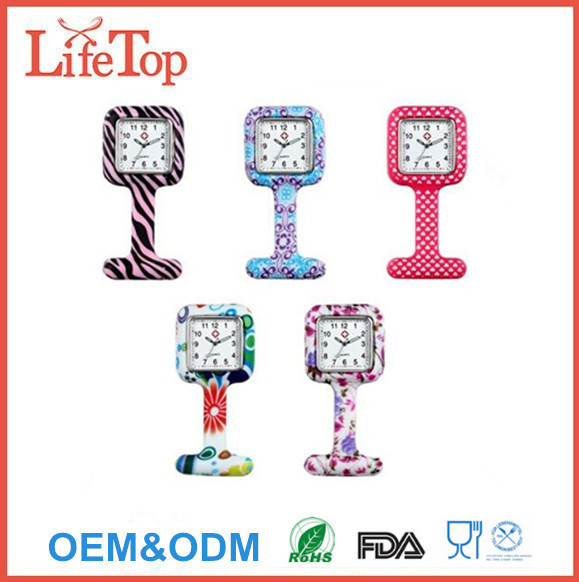 Unisex Nurses Lapel Silicone Watch