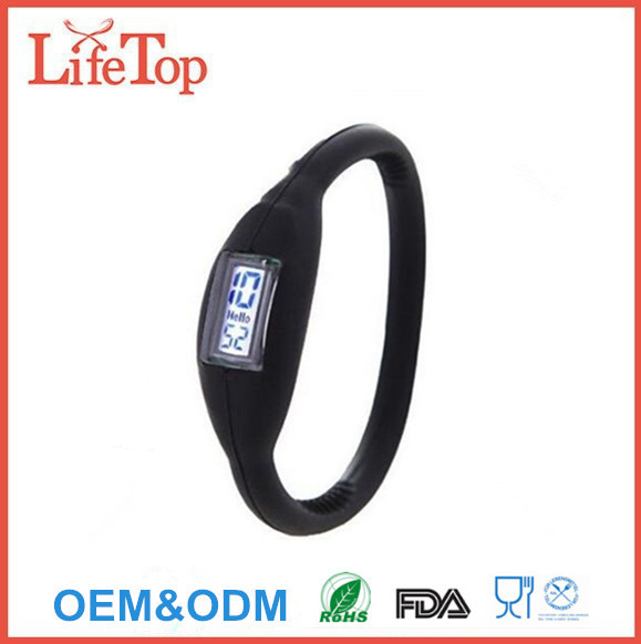  Sports Digital Silicone Rubber Jelly Anion Bracelet Wrist Watch 