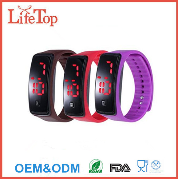 Silicone Band Touch Screen Sports LED Watch Bracelet 