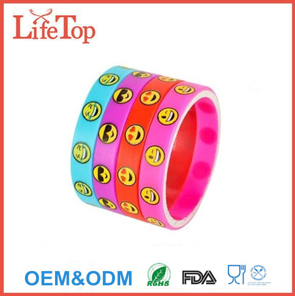 Emoji smile Emoticon Silicone Bracelets