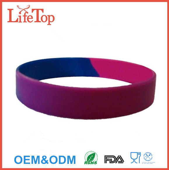 Two Colors Silicone Bracelets for Party