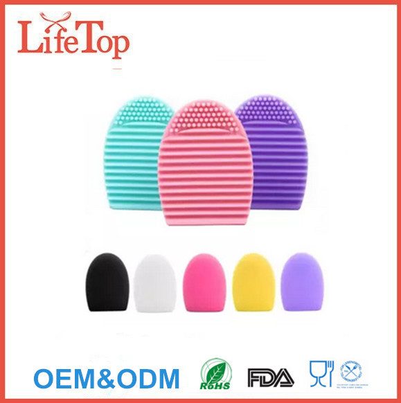 Silicone Gel Makeup Washing Brush Cleaner Egg Scrubber Tool