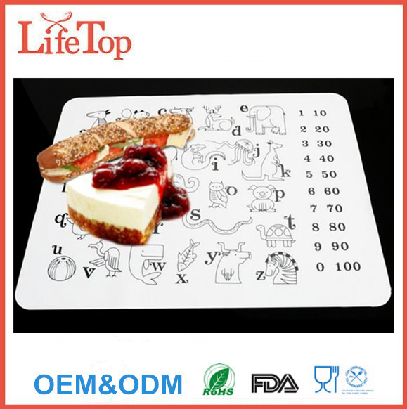  Slip-Resistant Silicone Children's Placemats 15.8*11.8inch