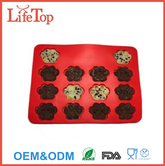 Pets Dog Paws Silicone Baking Molds,Bake Dog Treats For Pets,Kids