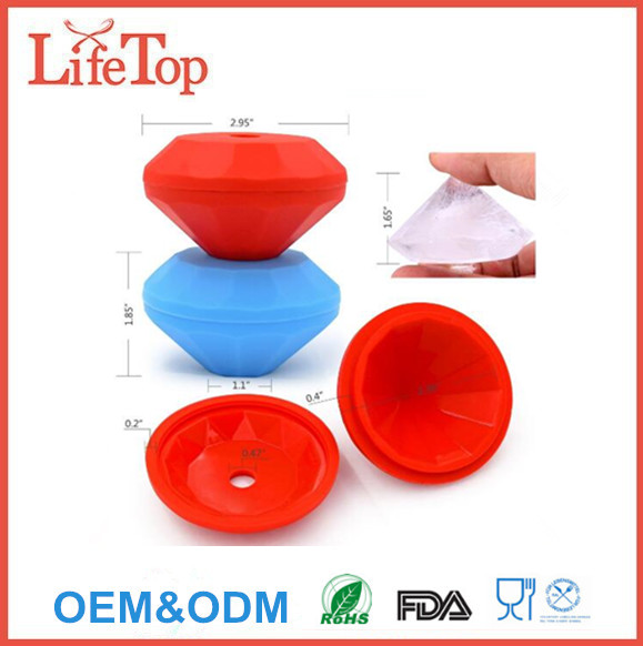 Premium Silicone Diamond Shaped Ice Cube Tray Candy Mold