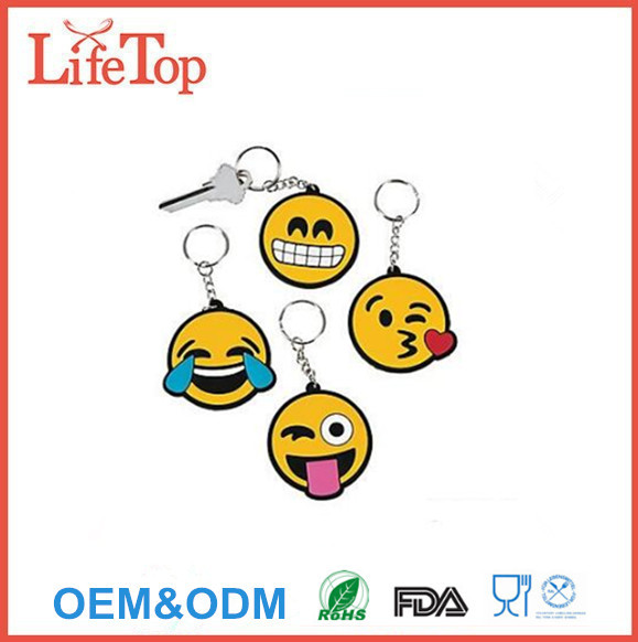 PVC Emoji Face Keychain Gifts Set of Party Favors